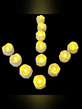 12 PACK LED BATTERY TIMER TEA LIGHT Candle Drip